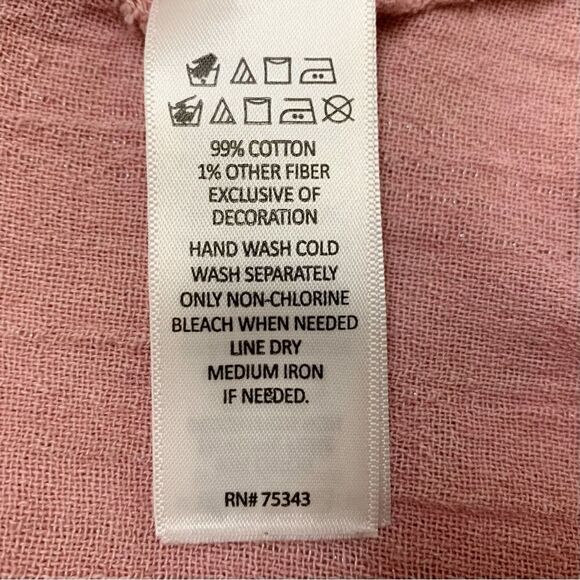 Rachel Zoe Boho Pink Embroidered Flared Sleeves Top - Picture 11 of 12